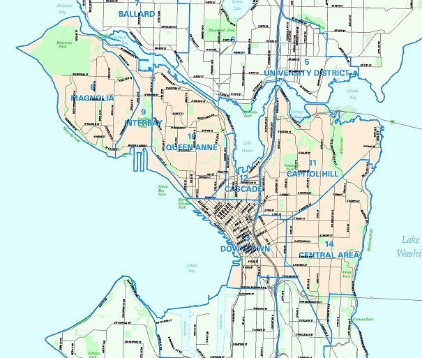 Central Seattle Map