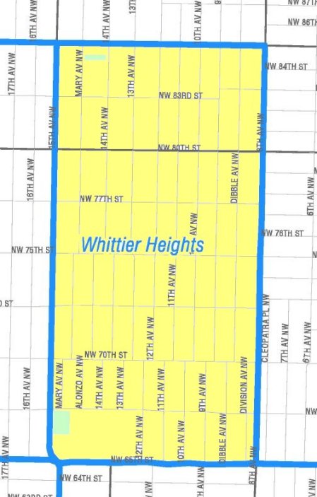 [Map of
WHITTIER-HEIGHTS]