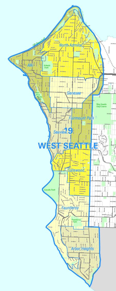 Map of West Seattle